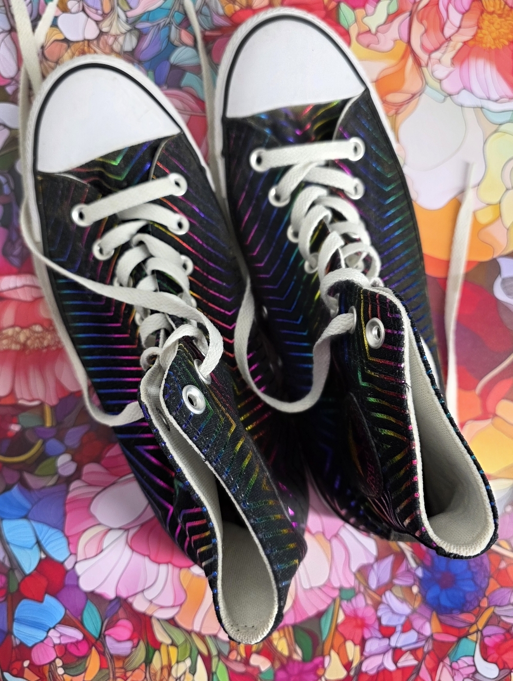 Converse Hi Top Sneaker Rainbow Size 10